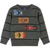 Heather Charcoal Racecar Instarsia Sweater - Sweaters - 1 - thumbnail