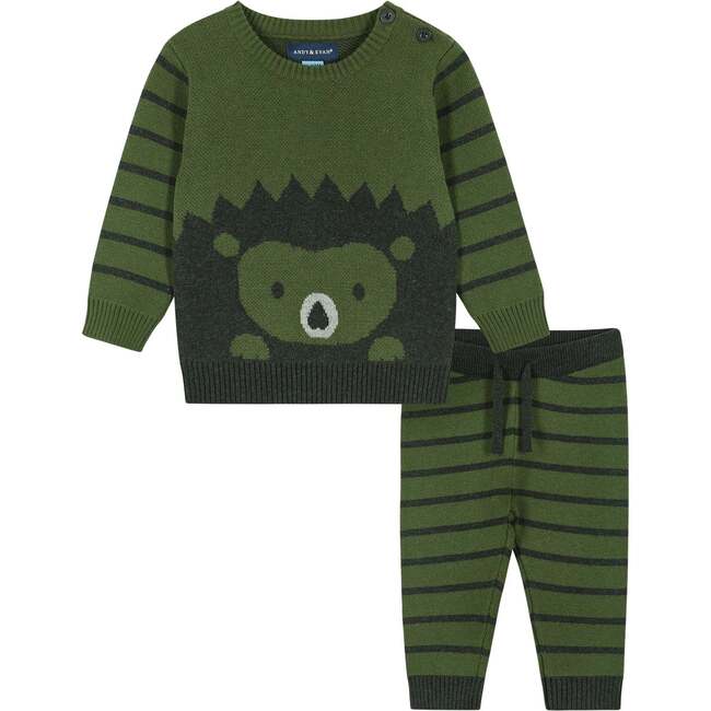 Olive Porcupine Sweater Set