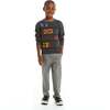 Heather Charcoal Racecar Instarsia Sweater - Sweaters - 2