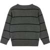 Heather Charcoal Racecar Instarsia Sweater - Sweaters - 3