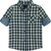 Navy & Lime Plaid Two-Faced Buttondown shirt - Button Downs - 1 - thumbnail