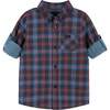 Navy Check Two-Faced Buttondown shirt - Button Downs - 1 - thumbnail