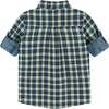 Navy & Lime Plaid Two-Faced Buttondown shirt - Button Downs - 2