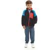 Navy Sherpa Zip-Up w/Pop Details - Fleece & Sherpa Jackets - 2