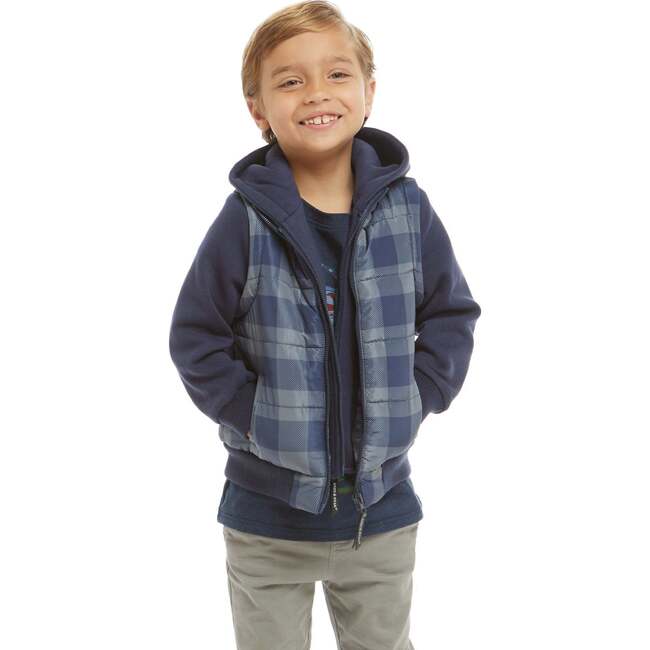 Navy Buffalo Hoodie/Vest Combo - Jackets - 2