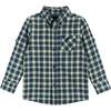 Navy & Lime Plaid Two-Faced Buttondown shirt - Button Downs - 3