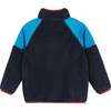 Navy Sherpa Zip-Up w/Pop Details - Fleece & Sherpa Jackets - 3
