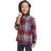 Navy & Red Plaid Hooded Flannel Buttondown Set - Mixed Apparel Set - 3