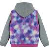 Girls Two-Fer Heart Quilted Vest Jacket, Purple & Grey - Vests - 4