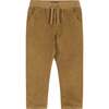 Drawstring Corduroy Pant, Beige - Pants - 1 - thumbnail