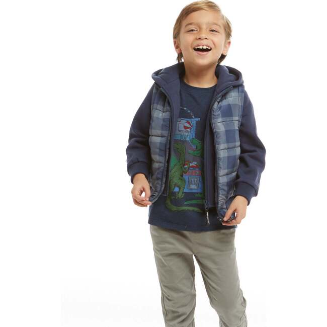 Navy Buffalo Hoodie/Vest Combo - Jackets - 5