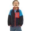 Navy Sherpa Zip-Up w/Pop Details - Fleece & Sherpa Jackets - 5
