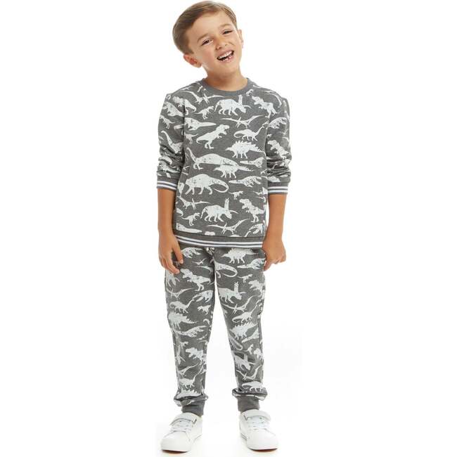 Distressed Dino Crewneck Sweat Set - Mixed Apparel Set - 2