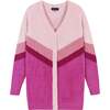 Colorblocked V-neck Cardigan Sweater - Cardigans - 1 - thumbnail