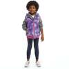 Girls Two-Fer Heart Quilted Vest Jacket, Purple & Grey - Vests - 7