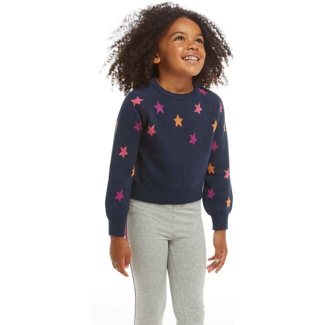 Cropped Navy Star Sweater & Legging Set - Mixed Apparel Set - 4
