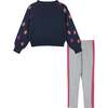 Cropped Navy Star Sweater & Legging Set - Mixed Apparel Set - 5