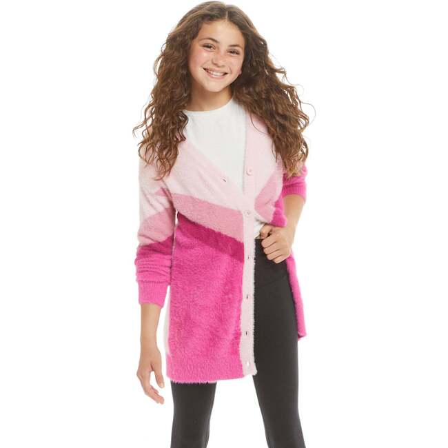 Colorblocked V-neck Cardigan Sweater - Cardigans - 3
