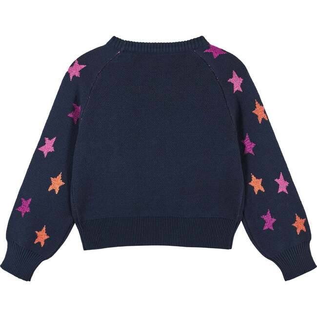 Cropped Navy Star Sweater - Sweaters - 5