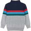 Colorblocked Half Button-Up Neck Sweater - Sweaters - 2