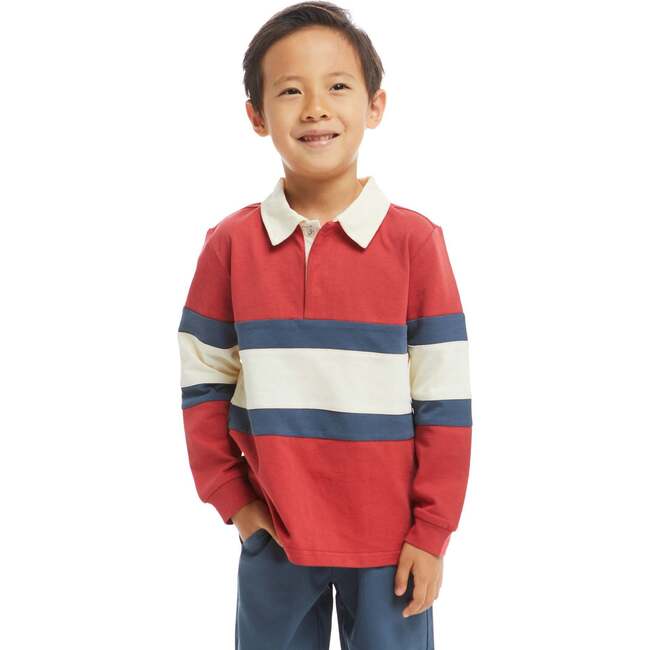 Colorblocked Rugby Button-Up Shirt - Polo Shirts - 3