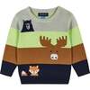 Colorblocked Forest Animals Sweater Set - Mixed Apparel Set - 4