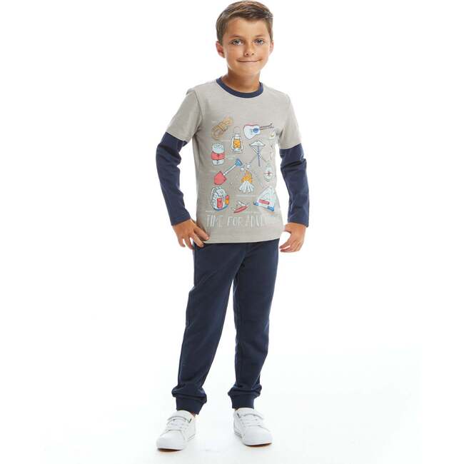 Camping Long Sleeve Two-Fer Tee Set - T-Shirts - 2