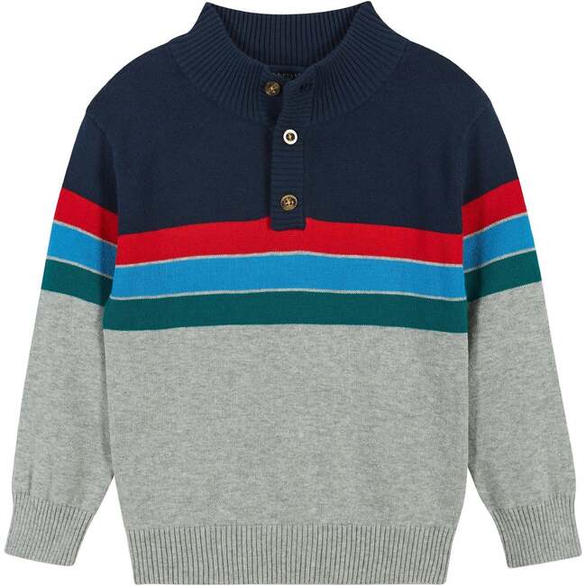 Colorblocked 1/4 Neck Sweater Set - Mixed Apparel Set - 5