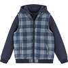 Boys Buffalo Check Hoodie Vest Combo Jacket - Jackets - 1 - thumbnail