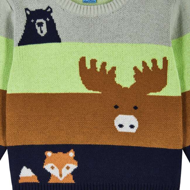 Colorblocked Forest Animals Sweater Set - Mixed Apparel Set - 6