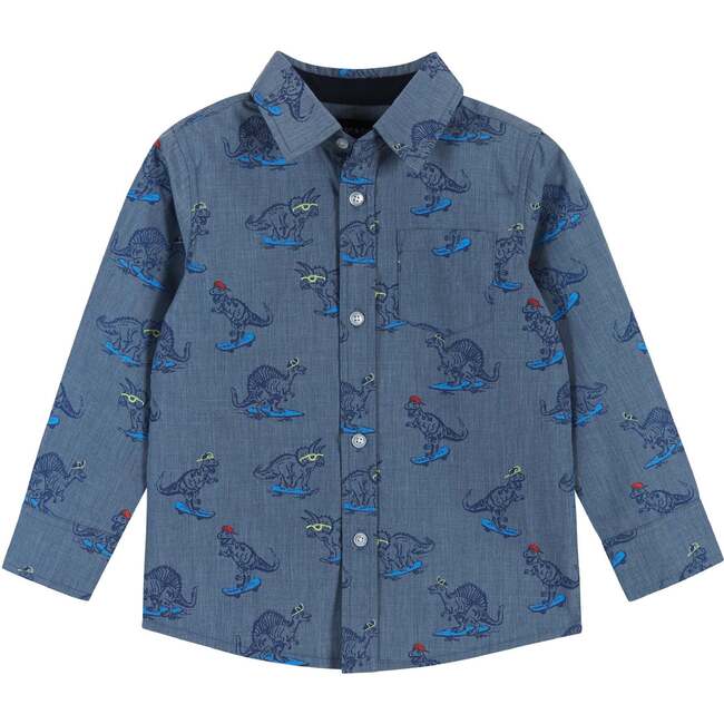 Buffalo Check Intarsia Sweater Zip-Up Set, Blue - Mixed Apparel Set - 4