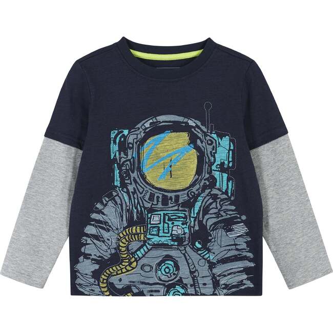 Astronaut Long Sleeve Two-Fer Tee Set - T-Shirts - 3