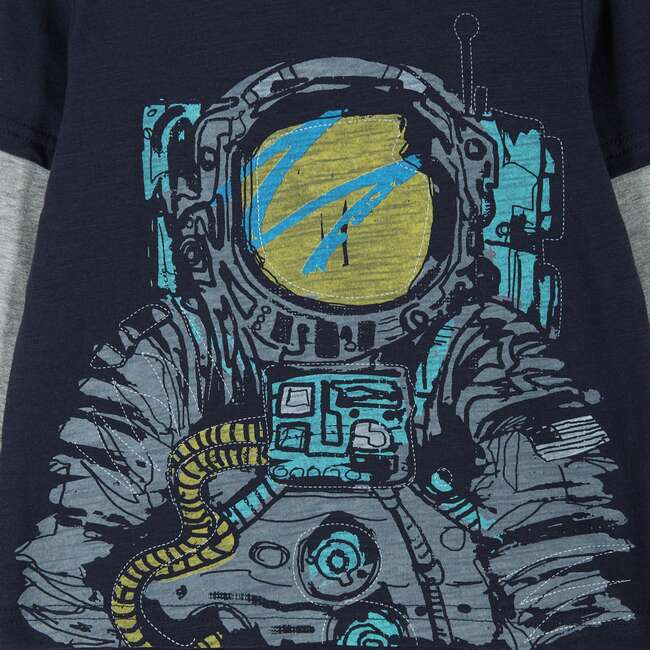 Astronaut Long Sleeve Two-Fer Tee - T-Shirts - 4