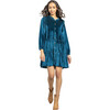 Womens Velour Kalani Dress, Midnight Blue - Dresses - 1 - thumbnail