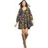 Womens Michelle Dress, Navy Poppy - Dresses - 1 - thumbnail