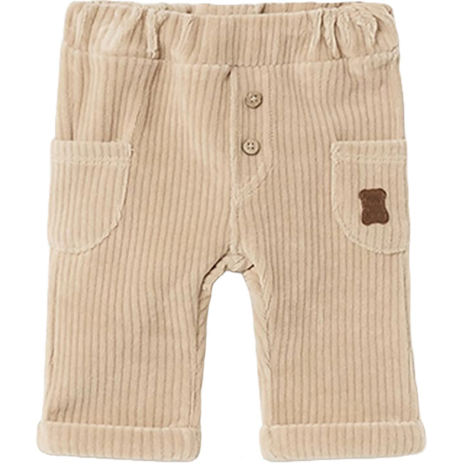 Velour Pocket Pants, Beige