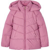 Hooded Puffer Jacket, Pink - Jackets - 1 - thumbnail