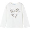 Heart Applique T-Shirt, Ivory - T-Shirts - 1 - thumbnail