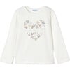 Heart Applique T-Shirt, White - T-Shirts - 1 - thumbnail