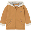 Fox Graphic Zip Up Hoodie, Beige - Sweatshirts - 1 - thumbnail