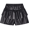 Faux Leather Skort, Black - Skirts - 1 - thumbnail