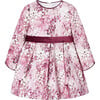 Floral Print Jacquard Dress, Pink - Dresses - 1 - thumbnail