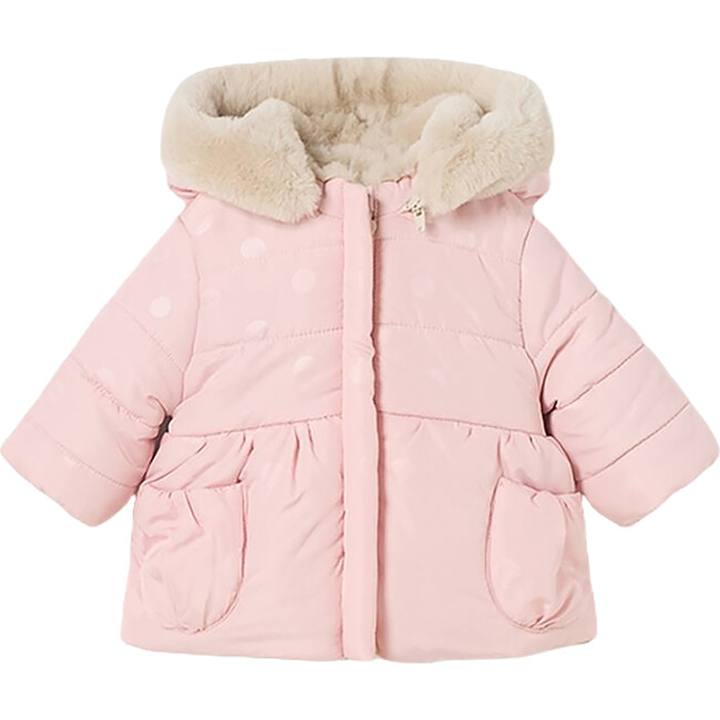 Faux Fur Reversible Coat, Pink