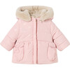 Faux Fur Reversible Coat, Pink - Coats - 1 - thumbnail