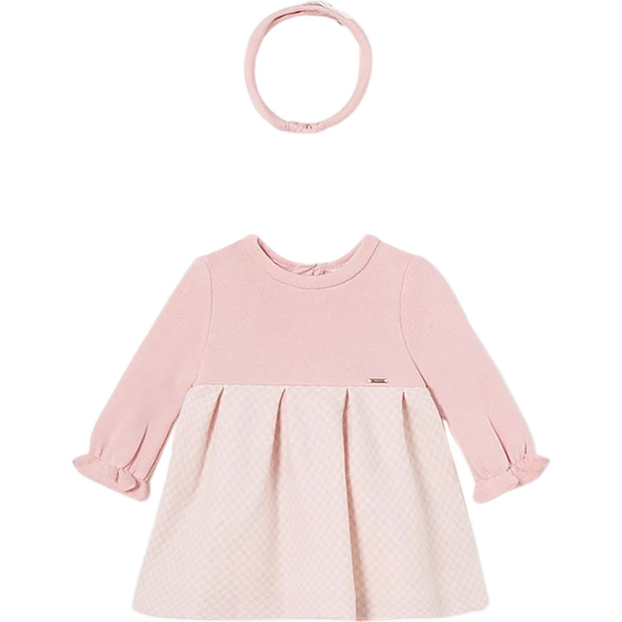 Colorblock Jersey Dress & Headband, Pink - Dresses - 1