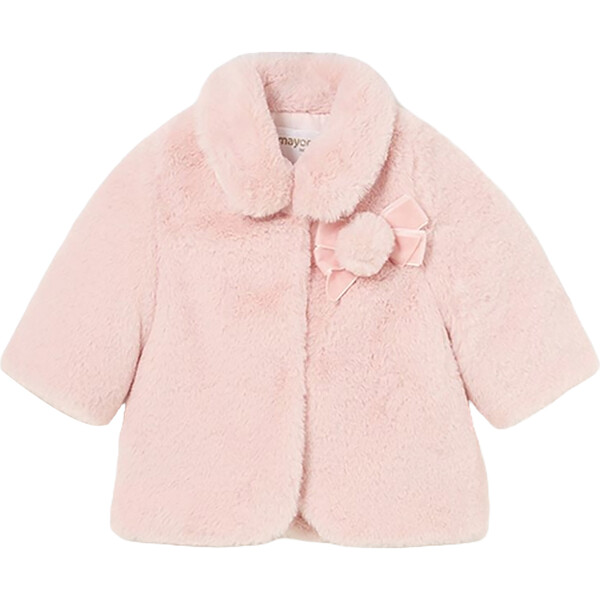 Mayoral Pink Faux Fur Coat main image 1