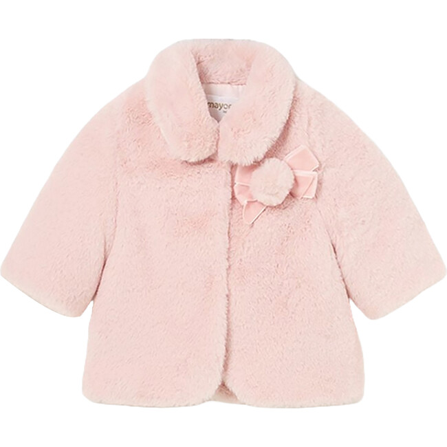 Faux Fur Coat, Pink