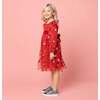 Seren Embroidered Sequin Star Party Dress, Red - Dresses - 4