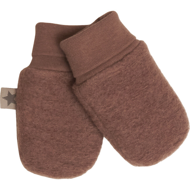 Poohfy Baby Mittens In Wool, Heather Rose
