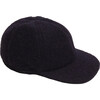 Cap In Wool With Velour Lining, Navy - Hats - 1 - thumbnail